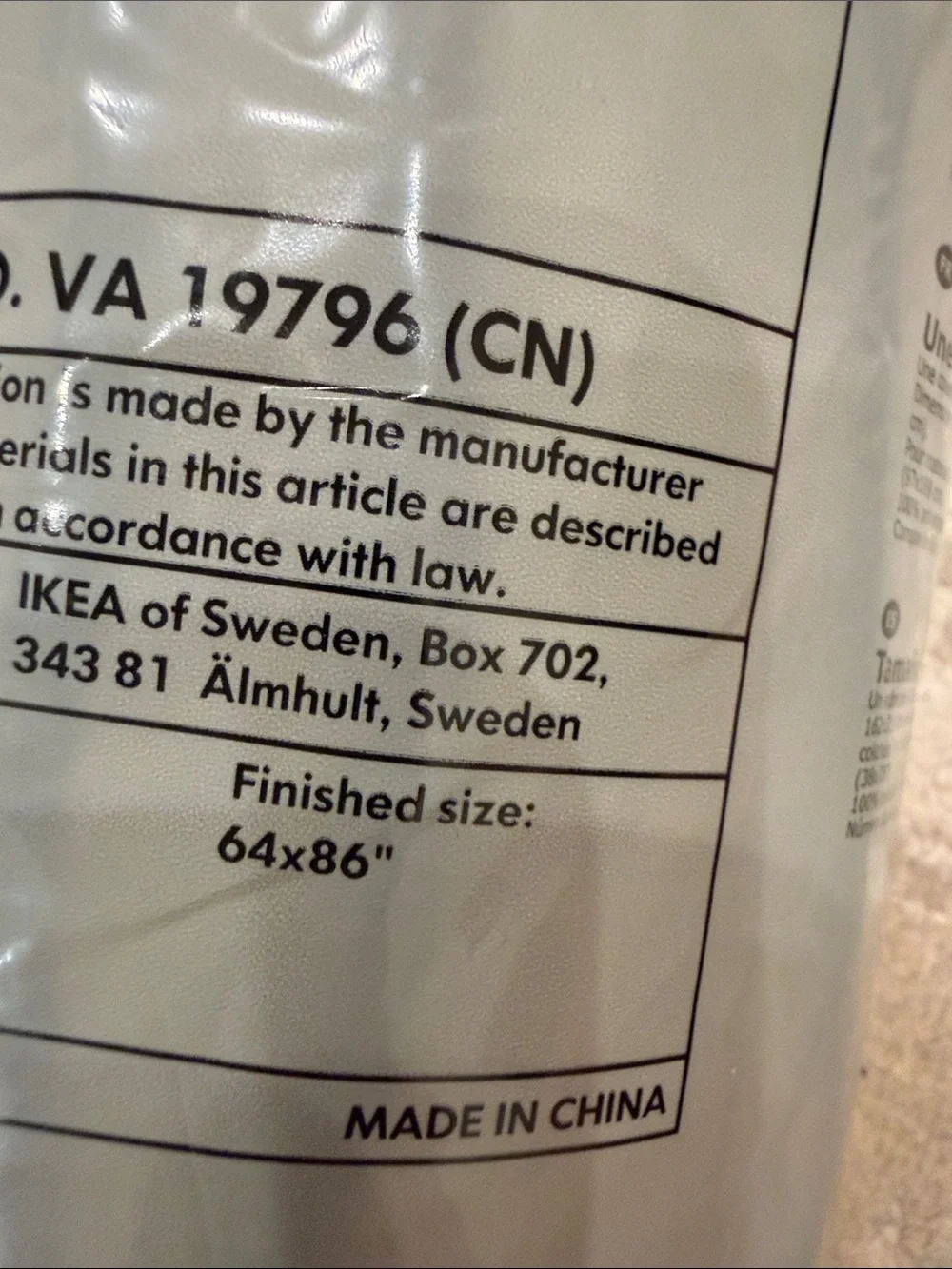 New Ikea Tilkort Twin size Comforter 64